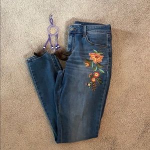 Old Navy Embroidered Rockstar Jeans